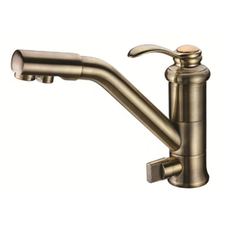 rolya antique bronze ro tri-flow kitchen faucet with pure water filter