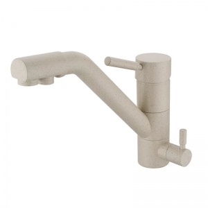 rolya sandbeige tri flow kitchen faucet granite clean water filter tap