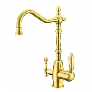 ROLYA golden victoria clean water kitchen faucet 3 way water filter tap