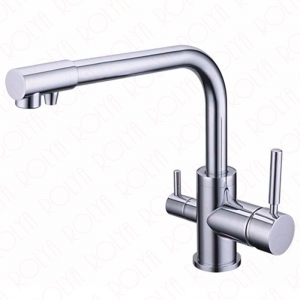 Rolya Solid Brass Chrome 3 Way Water Filter Taps Factory