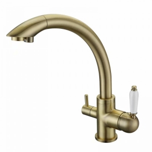 ROLYA antique bronze 3 way water filter tap kitchen faucet --- KF1049-Bronze
