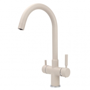 ROLYA 4-in-1 Faucet 4 Way Kitchen Sink Mixer Tap Sandbeige KF2096-SB