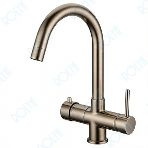 ROLYA Venesia 5 Way Kitchen Faucet Sink Mixer Tap Brushed Nickel