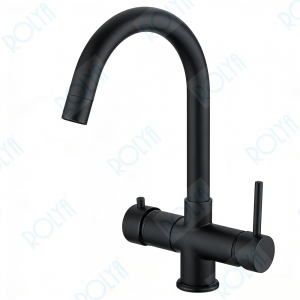 ROLYA Chilled Soda Water Tap Five Way Faucet Kitchen Mixer Matte Black