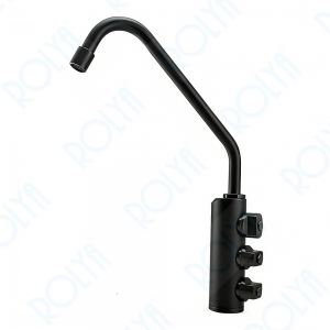 ROLYA 3 Way Sparkling Water Tap Filtered Kitchen Faucet Black KF2089-BL