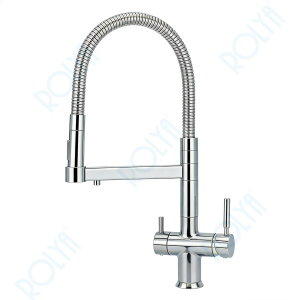 ROLYA Pull Down 5 Way Kitchen Faucet Sink Mixer Tap in Chrome