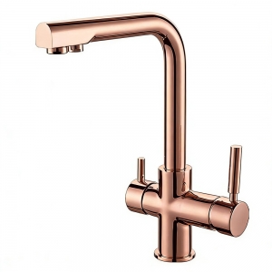 ROLYA Solid Brass 4-in-1 Kitchen Faucet Rose Golden KF2011-RG