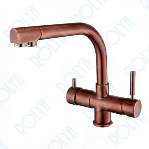 ROLYA Antique Copper 5 Way Faucet Kitchen Sink Tap Hot Cold Filter Chilled Water 5 in 1 Wasserhahn KF5021-AC