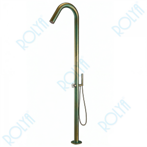 ROLYA Minimalist Modern Outdoor Shower System Bronze Finish FOS2603-BR