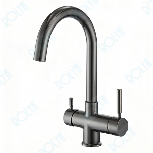 ROLYA 4 Way Kitchen Faucet Gunmetal KF2096-GM