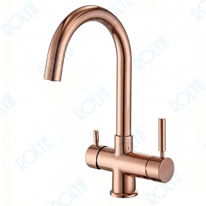 ROLYA 4-in-1 Faucet 4 Way Kitchen Sink Mixer Tap Rose Golden KF2096-RG