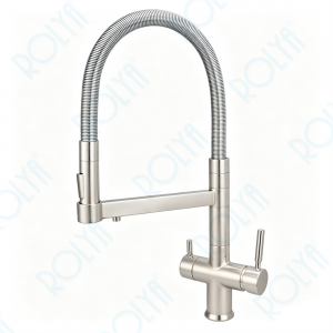 ROLYA Pull Down 4 Way Faucet Pearl Chrome KF4098-PC