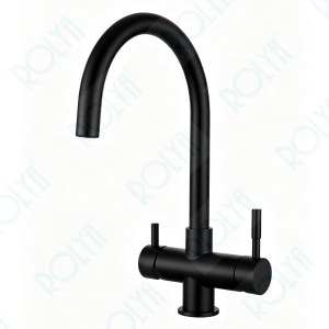 ROLYA 304 Stainless Steel 4 Way Kitchen Faucet 4-in-1 Water Filter Tap Black Manufacturer KF4296-BL