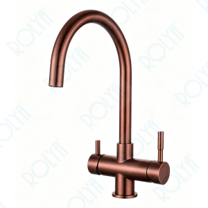 ROLYA 304 Stainless Steel 4 Way Kitchen Faucet 4-in-1 Water Filter Tap Antique Copper KF4296-AC