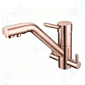 ROLYA Longreach 4 Way Faucet With Soda Water Rose Golden KF4388-RG