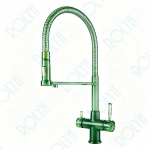 ROLYA Luxurious 5 in 1 Kitchen Faucet with High Flow Sparkling, Chilled Water KF5266-GR