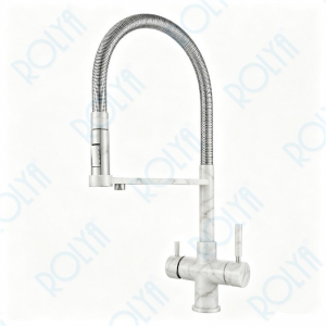 ROLYA Pull Down 5-in-1 Kitchen Faucet With Filtered & Soda & Chiller Water Granite KF5266-GT