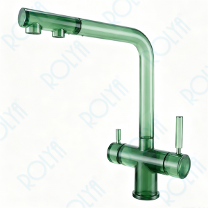 ROLYA 4-in-1 Pull Out Kitchen Faucet Separate Drinking Water Tap Green KF4118-GR